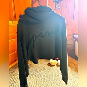 Chloe & Halle/ Pink collab black crop